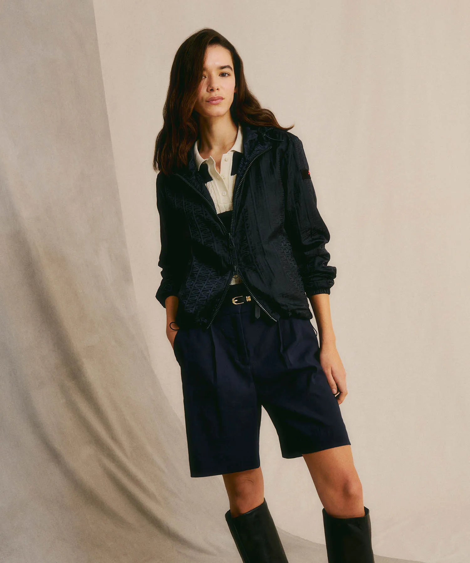 Giacca a vento jacquard