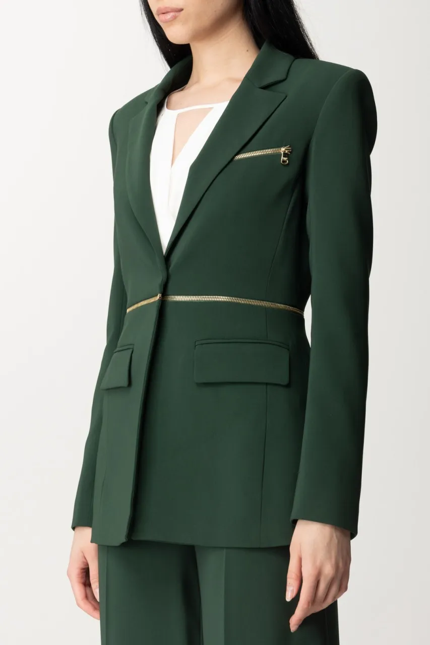 Giacca Blazer regolabile con zip Tuscany Green