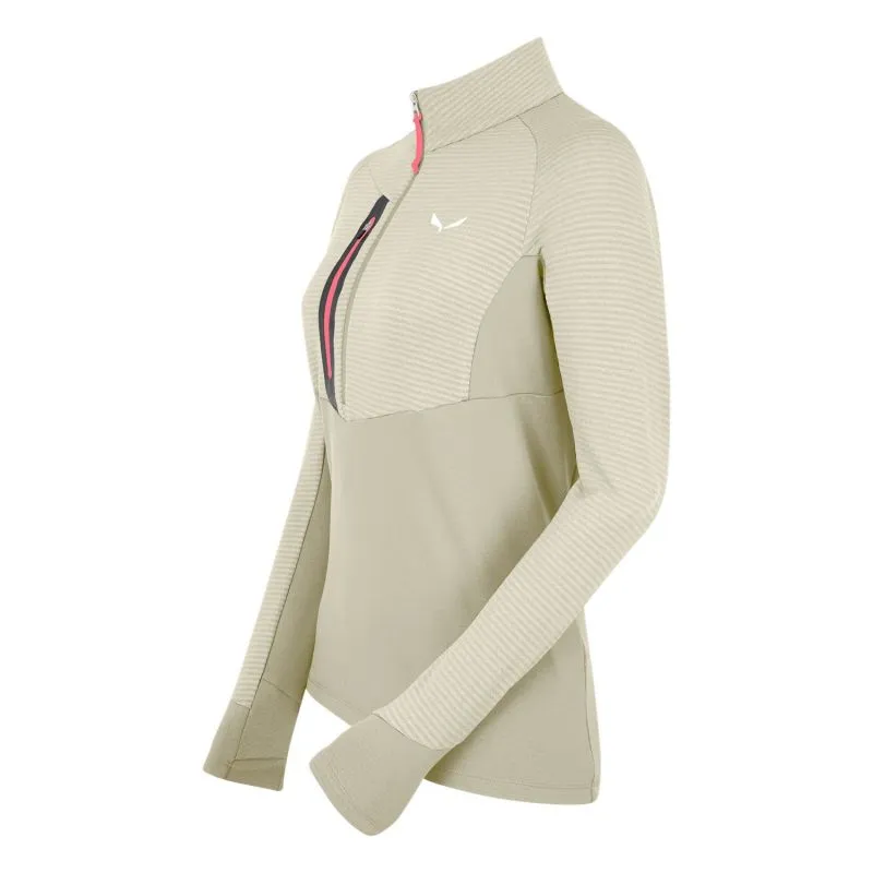 Giacca ibrida in pile Salewa Vajolet Polarlite Responsive (farina d'avena)