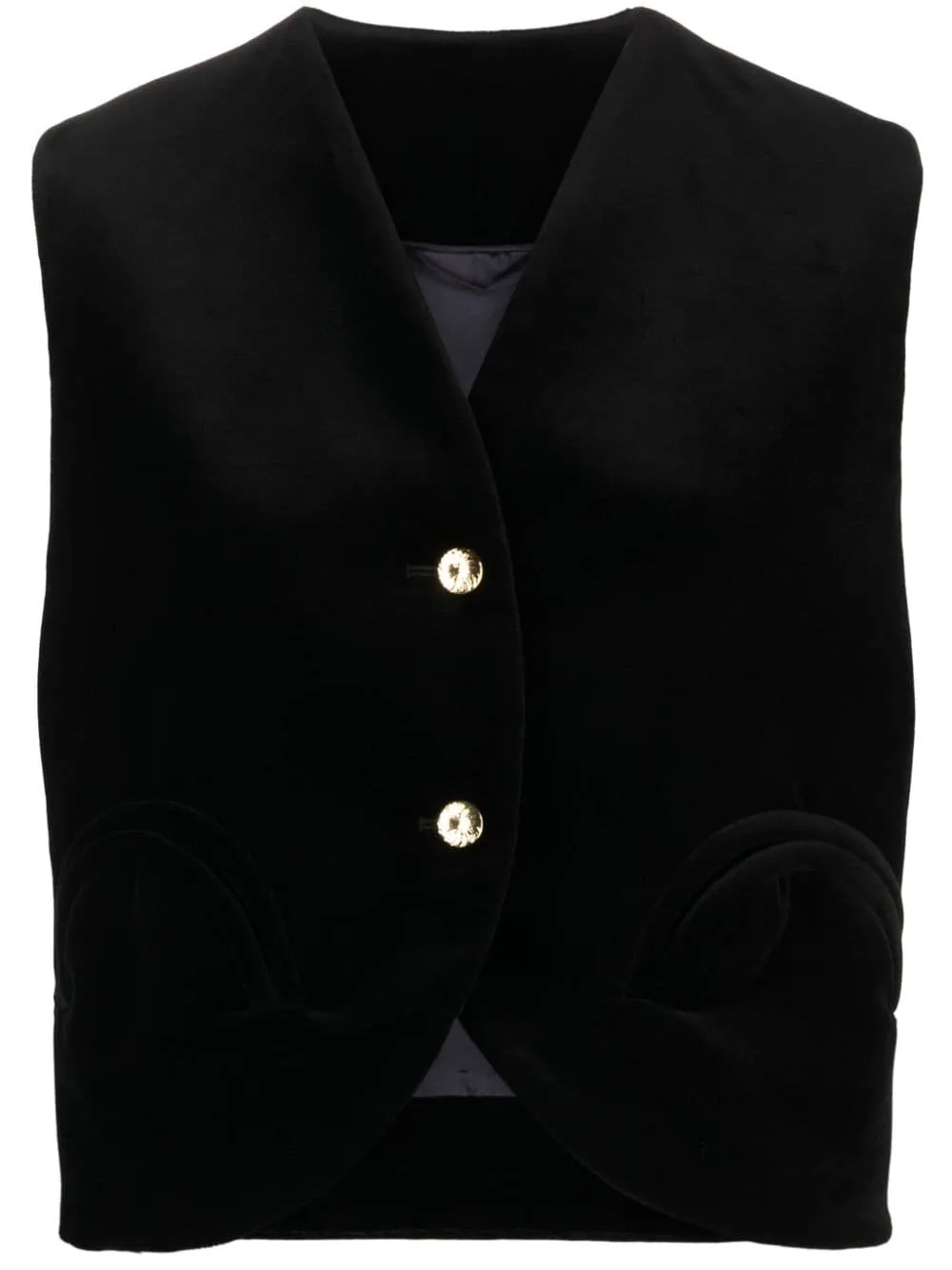Gilet Jealousy Gliss con scollo a V in nero Blaze Milano - donna