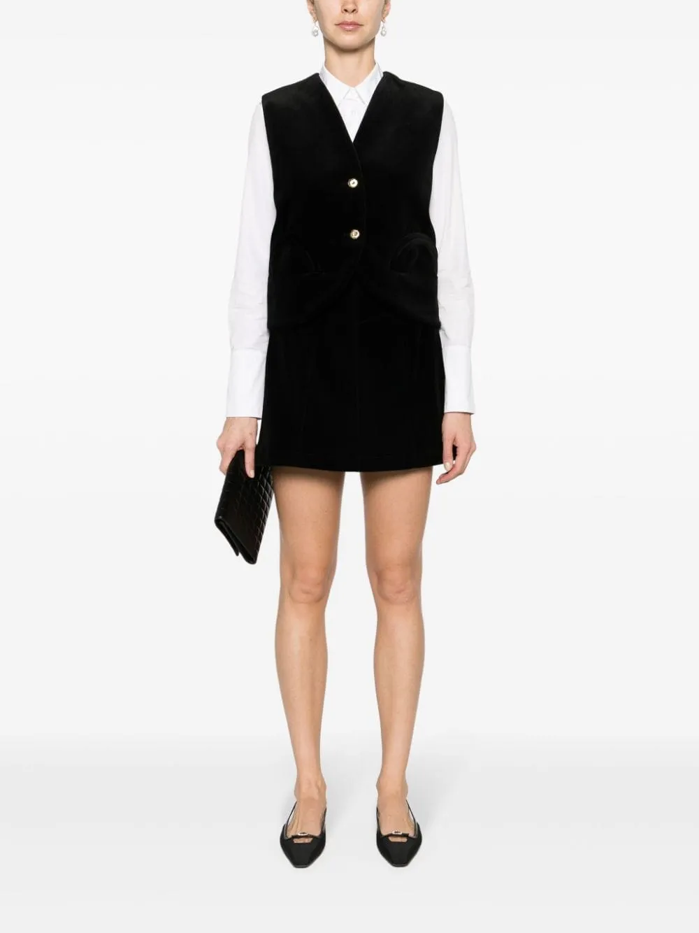 Gilet Jealousy Gliss con scollo a V in nero Blaze Milano - donna