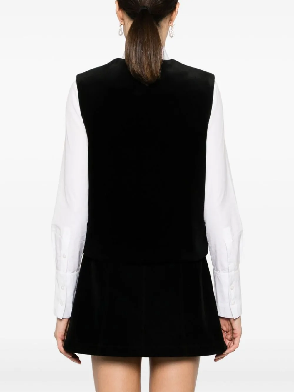 Gilet Jealousy Gliss con scollo a V in nero Blaze Milano - donna