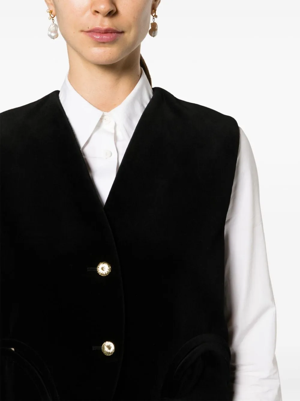Gilet Jealousy Gliss con scollo a V in nero Blaze Milano - donna