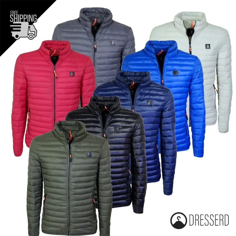 Giubbotto Uomo Dresserd Piumino 100 Grammi Semi Slim Fit Giubbino Senza Cappuccio
