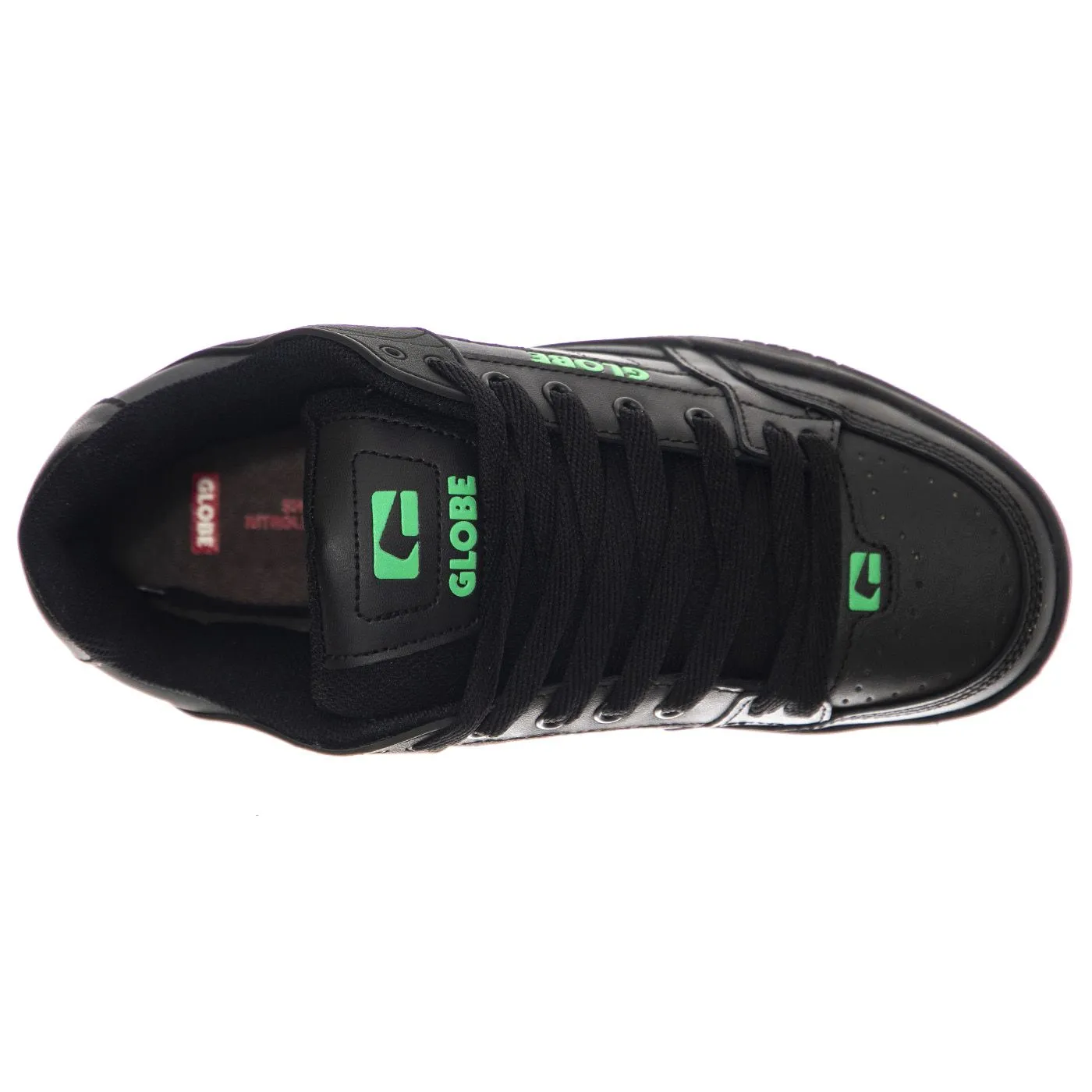 Globe Tilt Black / Green / Mosaic - Scarpe Uomo Nere    
