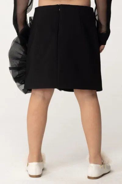 Gonna con dettaglio in organza Black