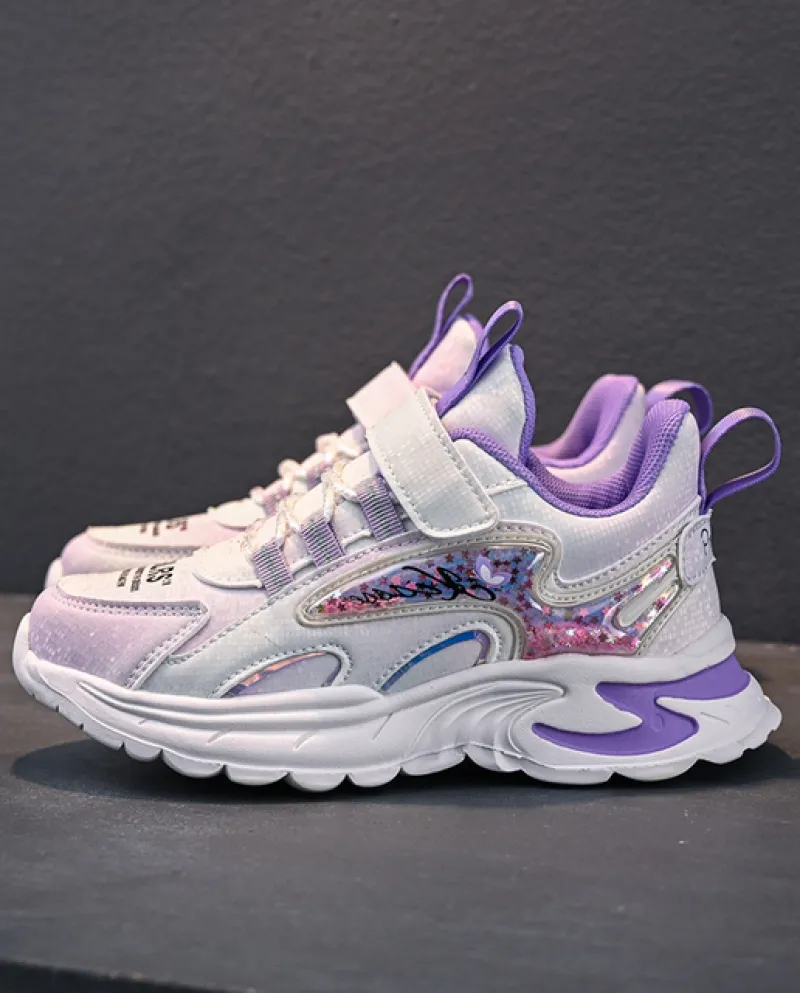 Gthmb Scarpe per bambini Ragazze Scarpe antiscivolo per bambini Sneakers Scarpe da corsa in pelle antiscivolo Scarpe da ginnasti