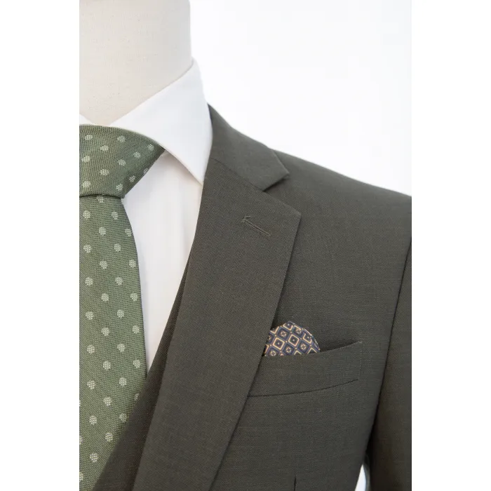 Henk ter Horst Abito intero 3 pezzi con gilet Verde scuro