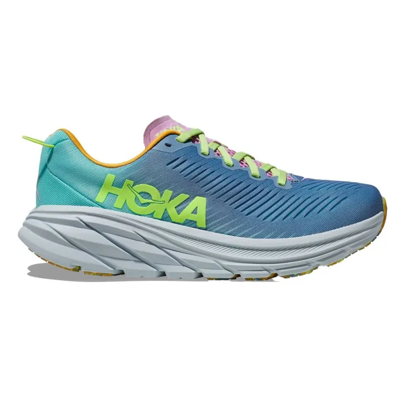 Hoka Rincon 3 Blu Verde Bianco - Scarpe Running Donna