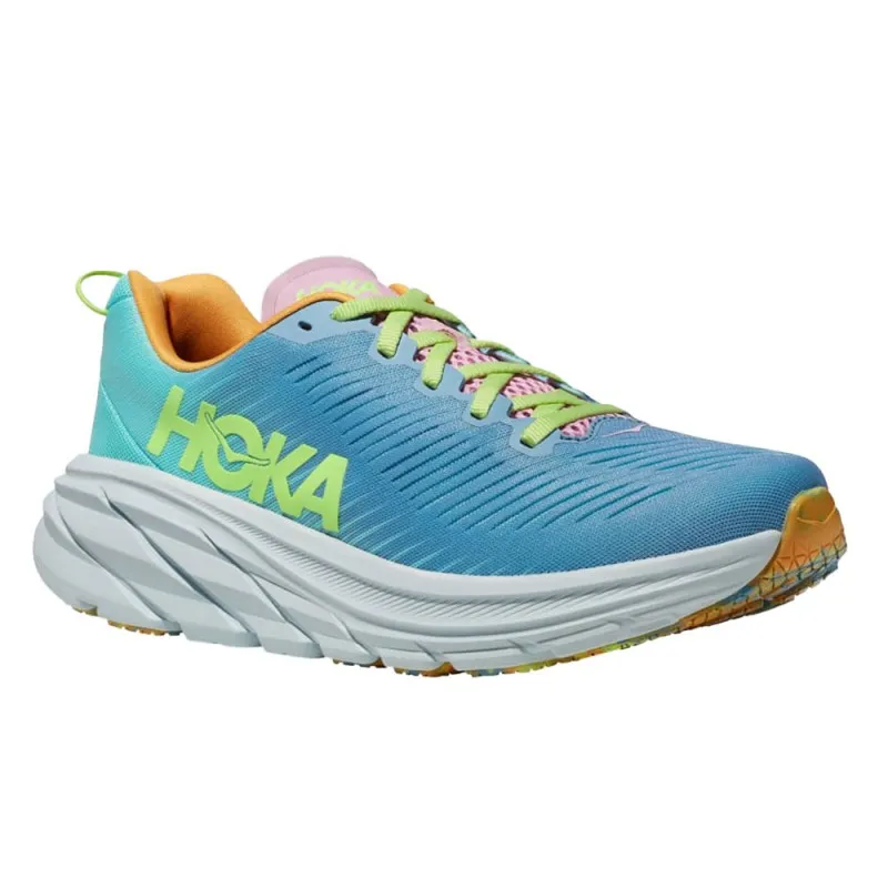 Hoka Rincon 3 Blu Verde Bianco - Scarpe Running Donna