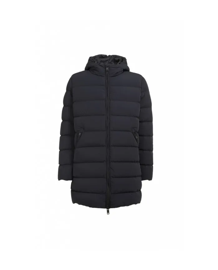 HOMEWARD Piumino Uomo Lungo HWMC603 Zadar A-ET con Cappuccio 111 NAVY