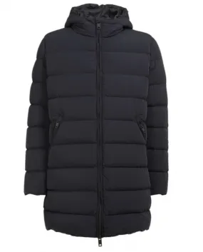 HOMEWARD Piumino Uomo Lungo HWMC603 Zadar A-ET con Cappuccio 111 NAVY