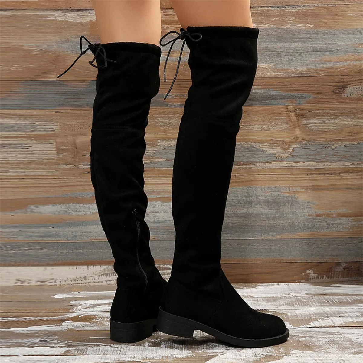Inverno nuova tendenza donna tacco medio scarpe sopra il ginocchio piattaforma stivali Chelsea alla moda 2023 casual goth donna