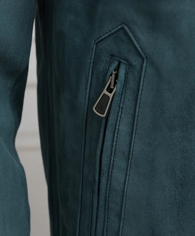 ISAIA Bomber in pelle verde LU0169PLW61