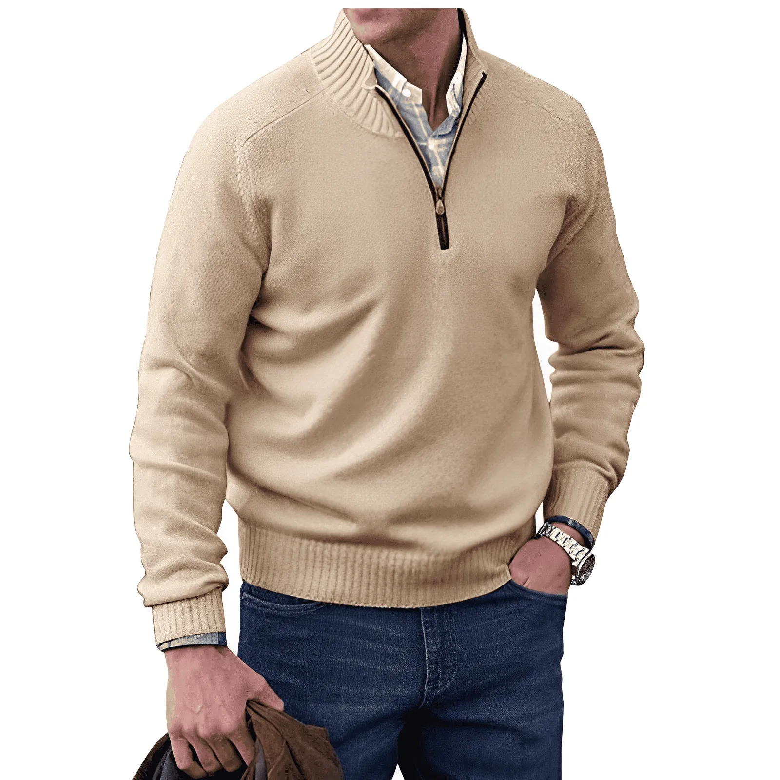 Jones -  Elegante Maglione Con Zip