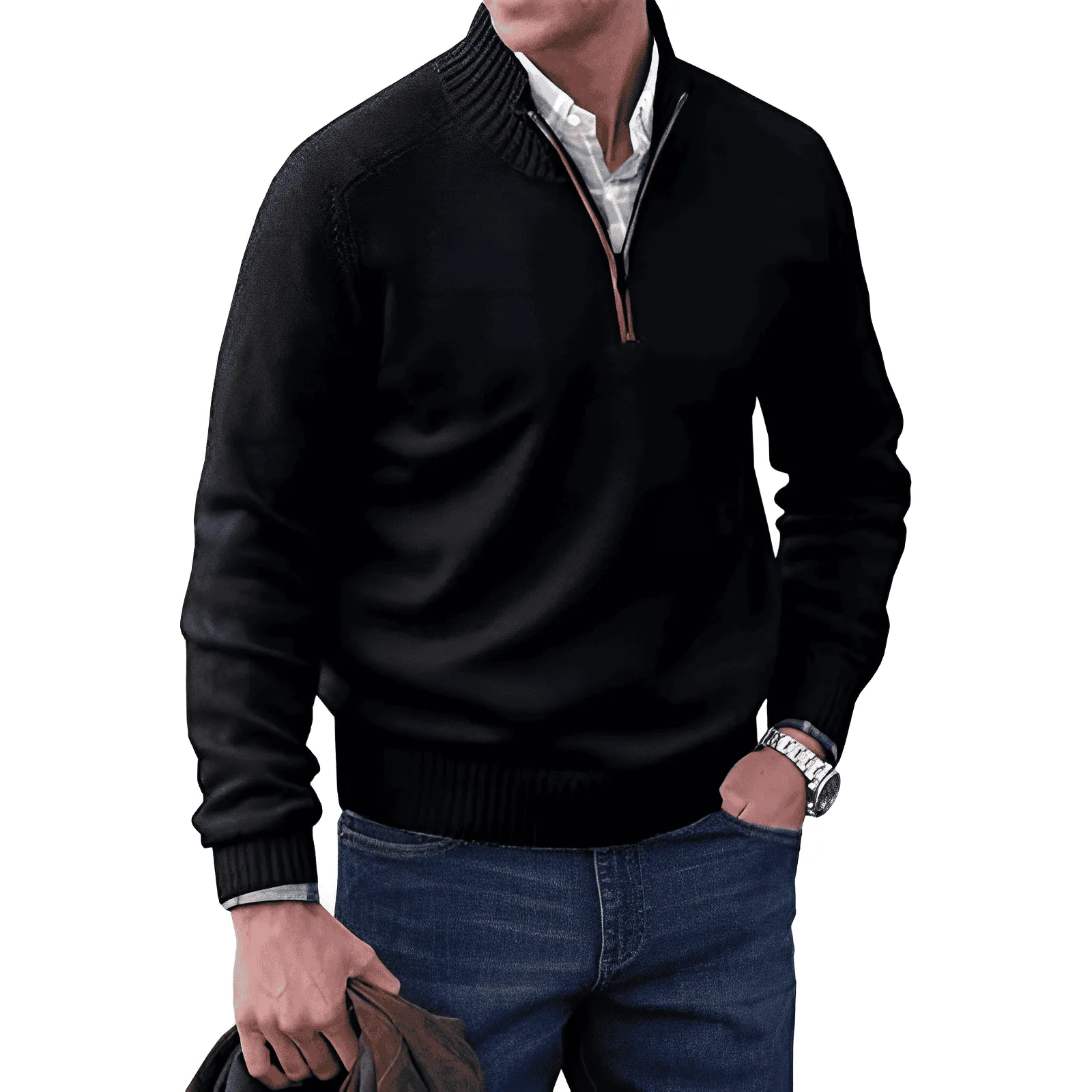 Jones -  Elegante Maglione Con Zip