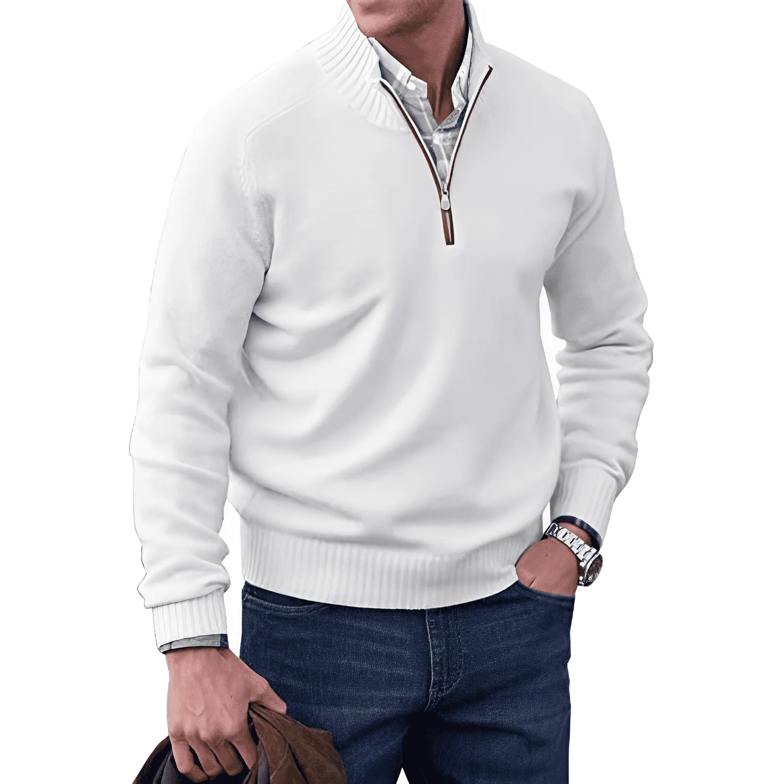 Jones -  Elegante Maglione Con Zip