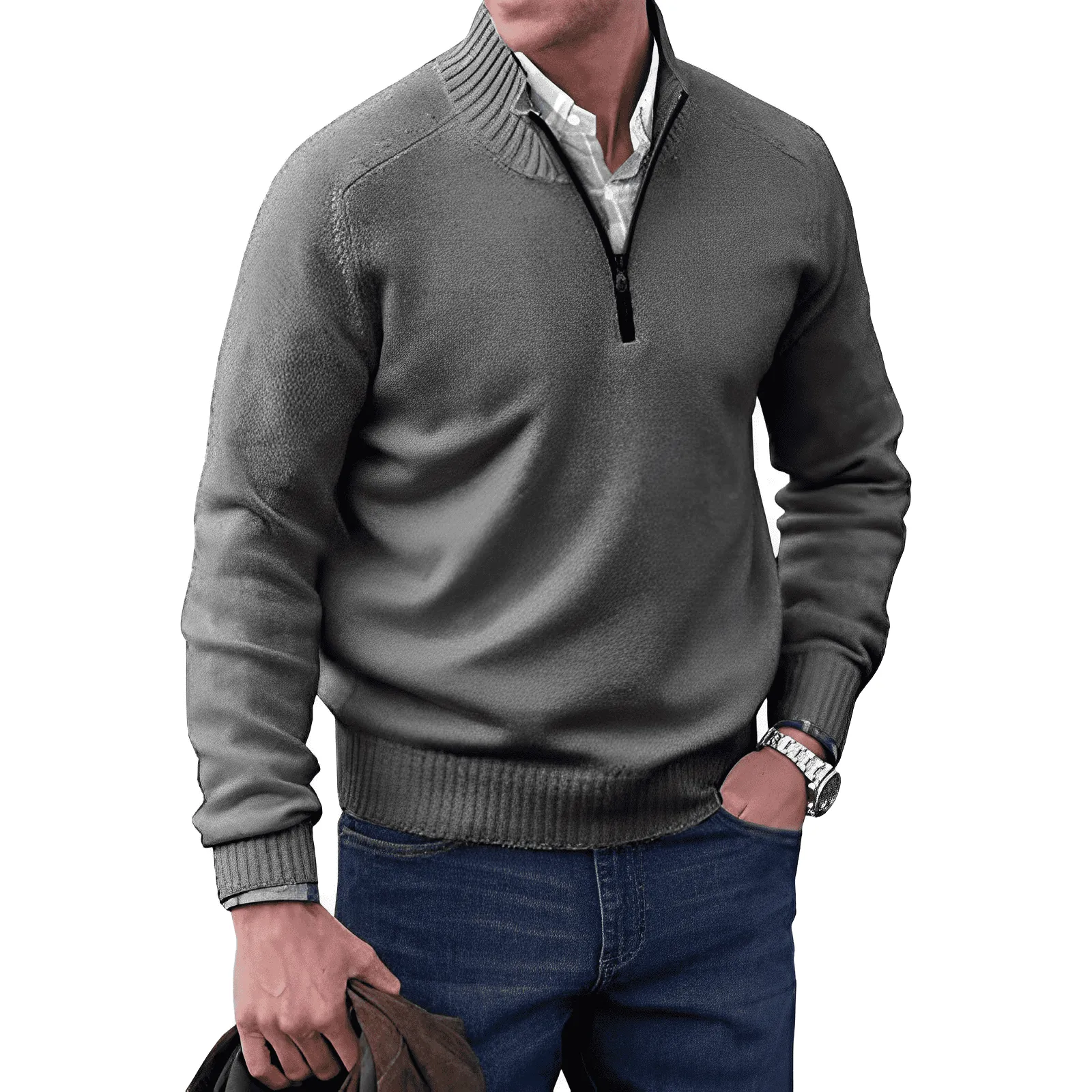 Jones -  Elegante Maglione Con Zip