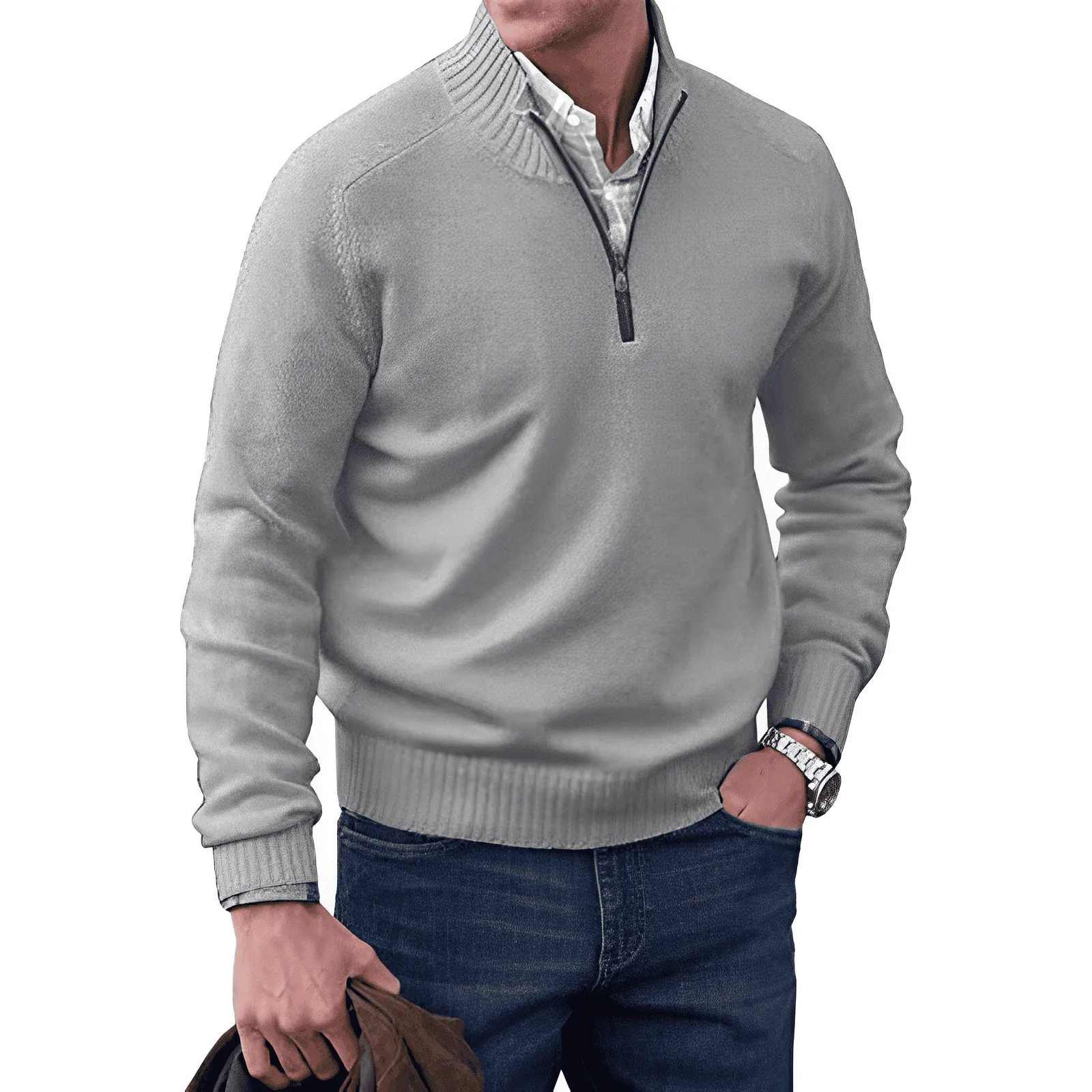 Jones -  Elegante Maglione Con Zip
