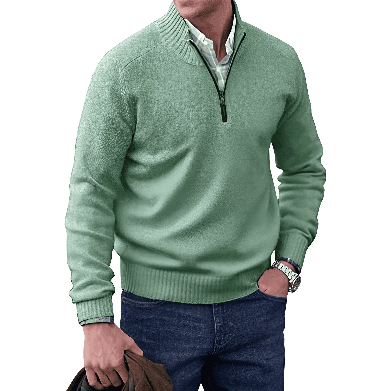 Jones -  Elegante Maglione Con Zip