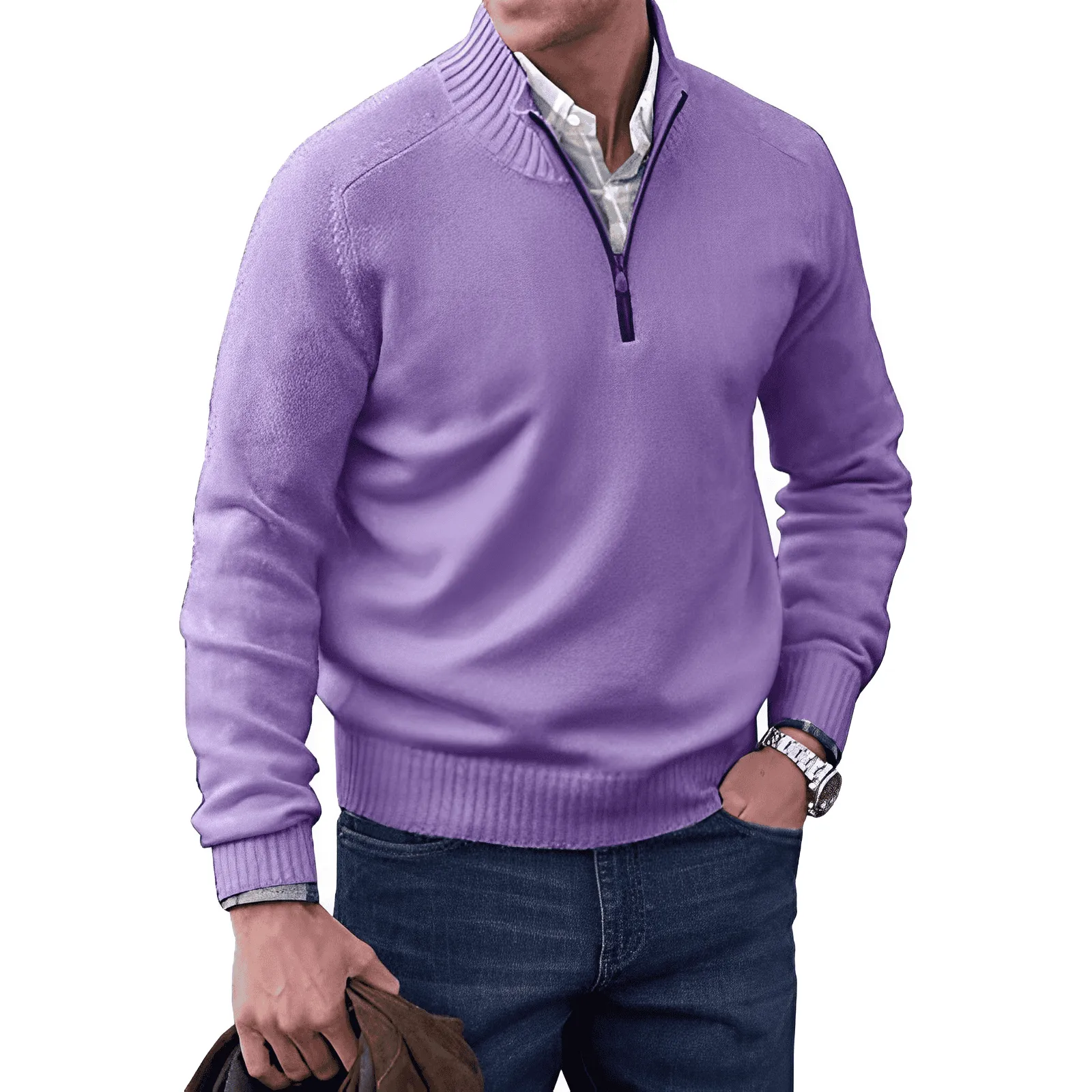 Jones -  Elegante Maglione Con Zip