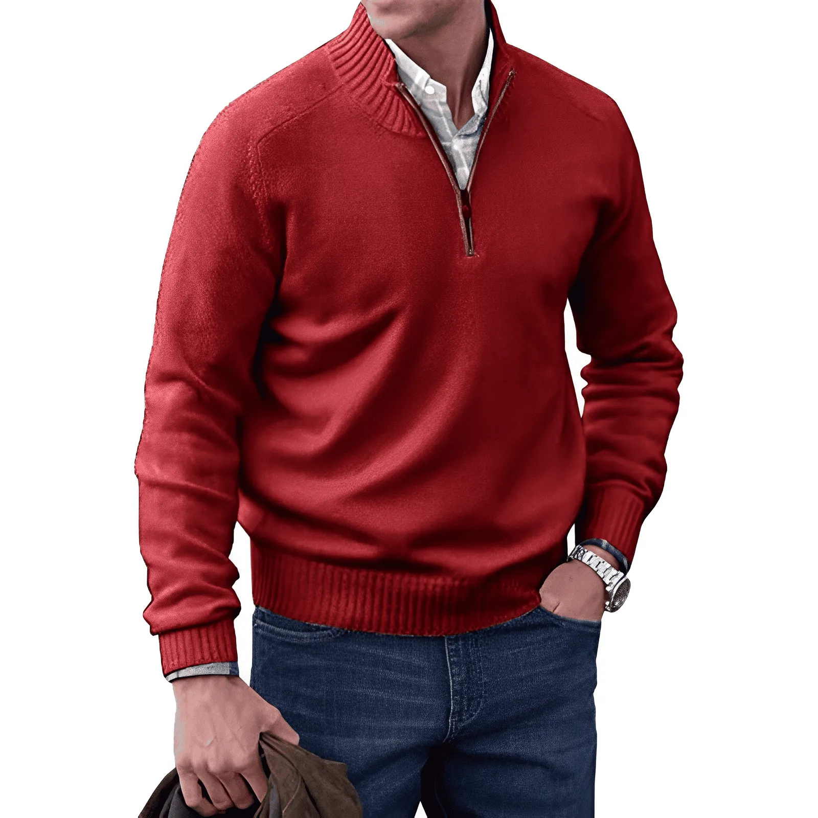 Jones -  Elegante Maglione Con Zip