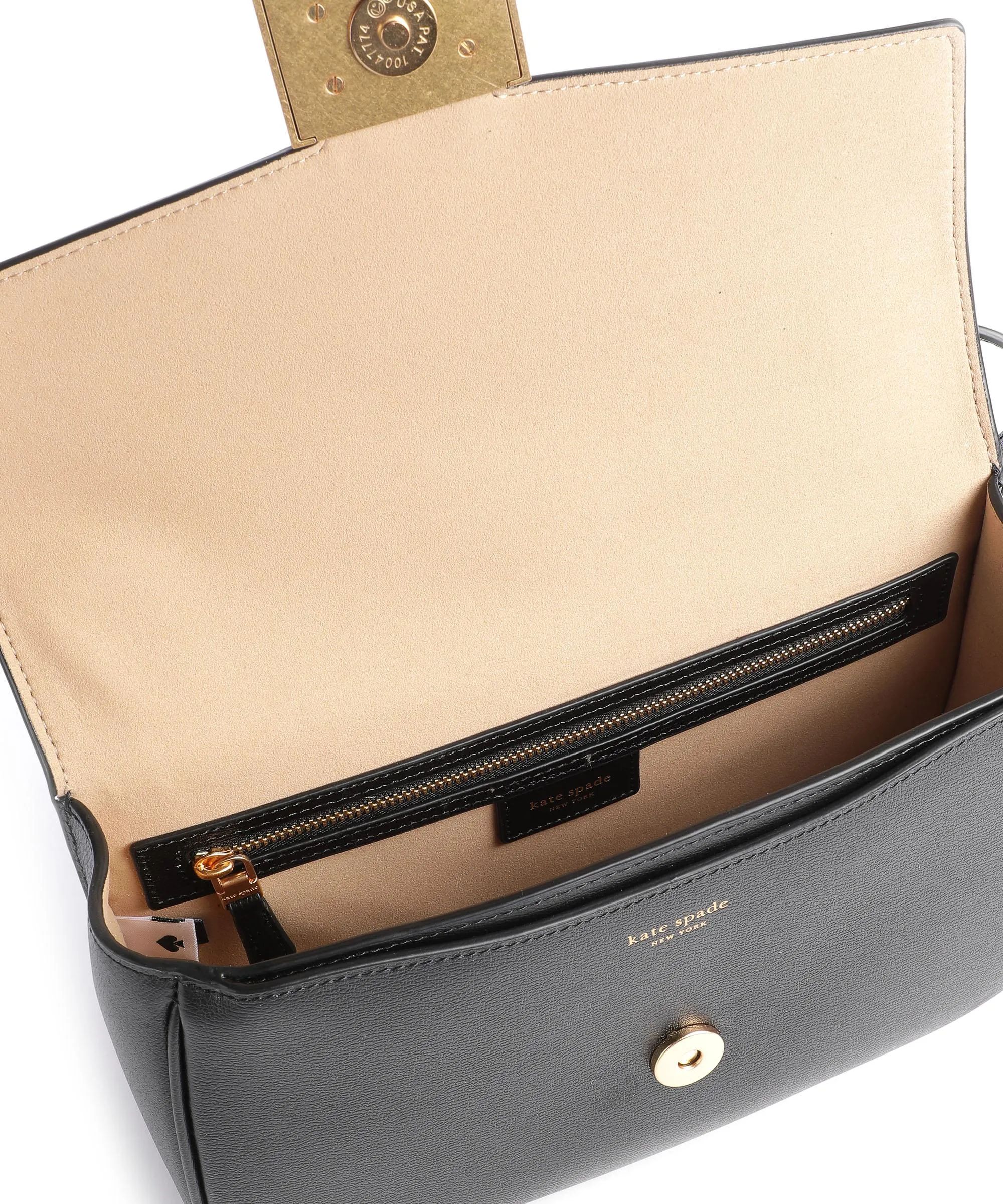  Kate Spade New York Katy Borsa a spalla pelle a grana fine nero  