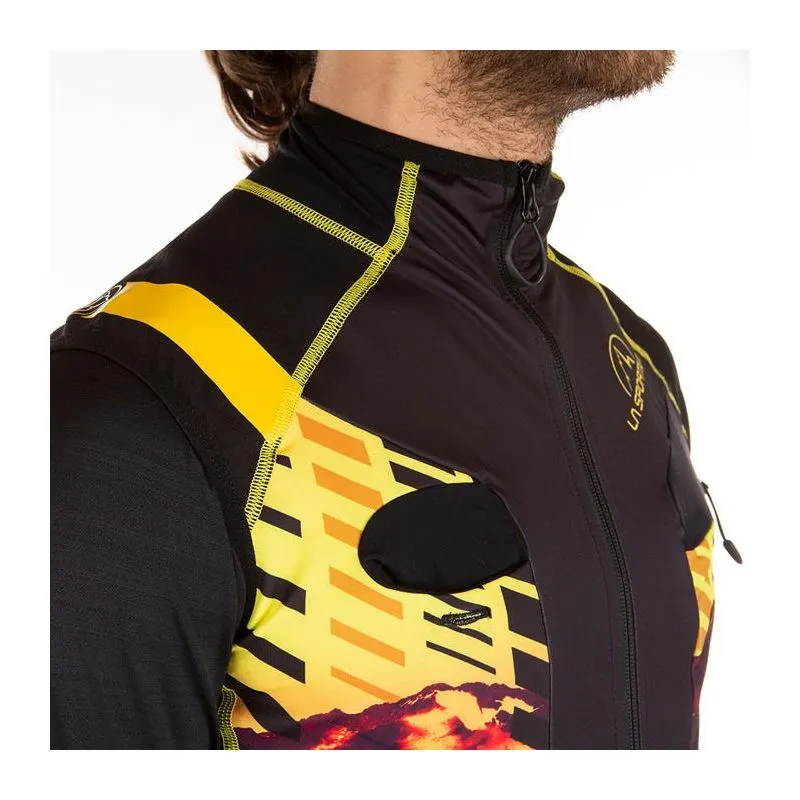 La Sportiva Stratos Racing Vest II M (Nero/Giallo) Gilet da sci alpinismo da uomo