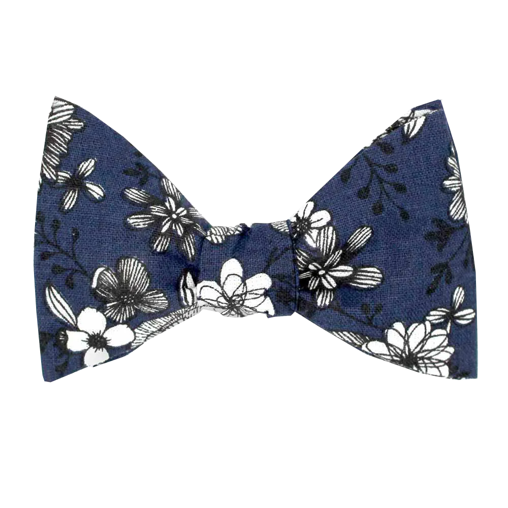  LE COQ EN PAP'   Papillon con stampa floreale in cotone | Blu