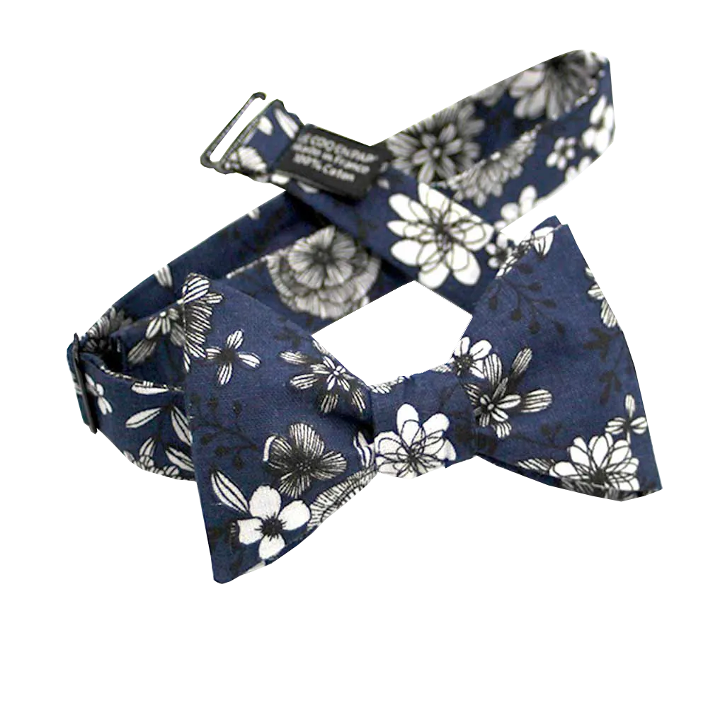  LE COQ EN PAP'   Papillon con stampa floreale in cotone | Blu