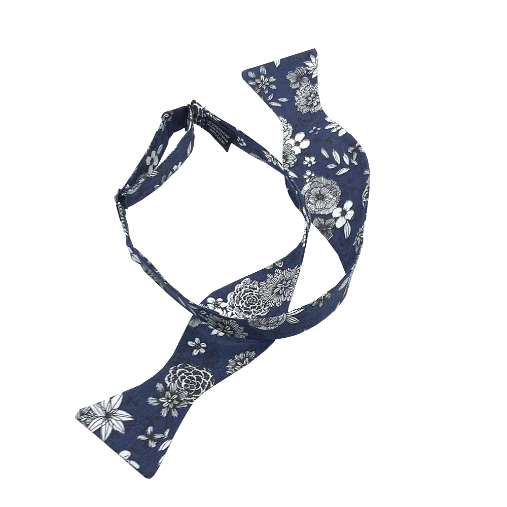  LE COQ EN PAP'   Papillon con stampa floreale in cotone | Blu