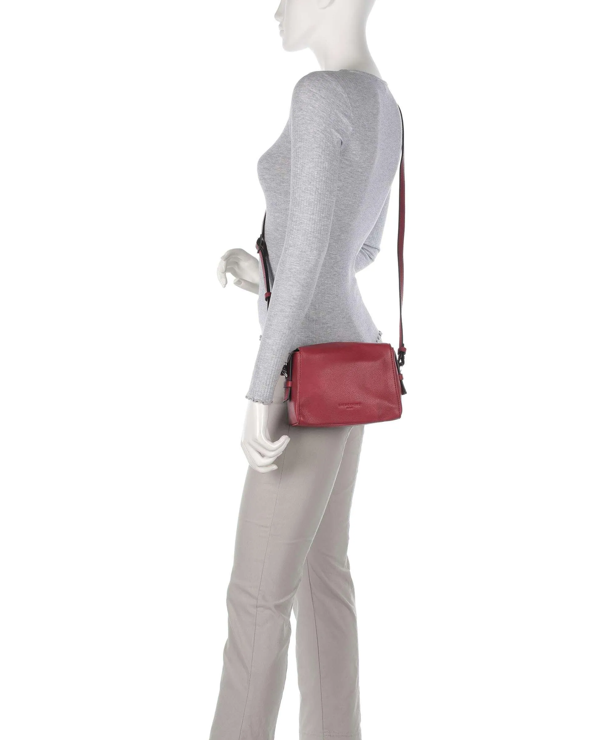  Liebeskind Lou 2 3D Leather S Borsa a tracolla pelle di vacchetta grana rosso  