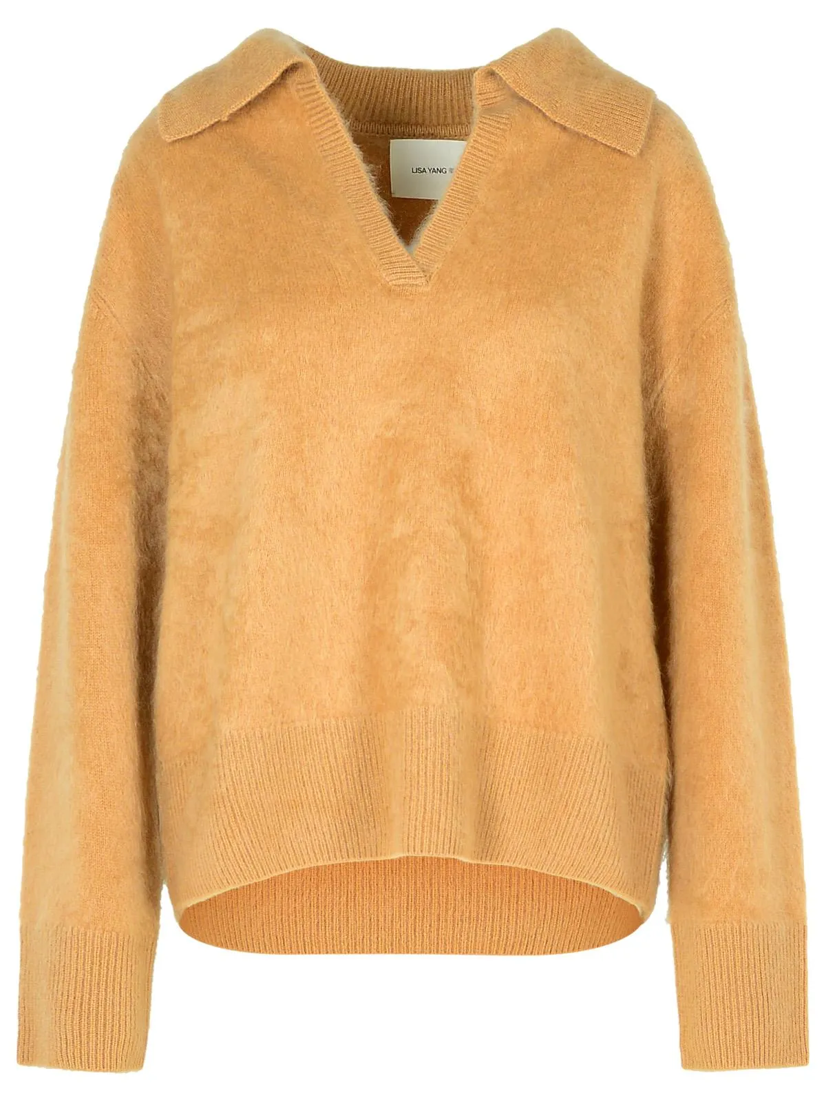 Lisa Yang 'Kerry' beige cashmere maglione