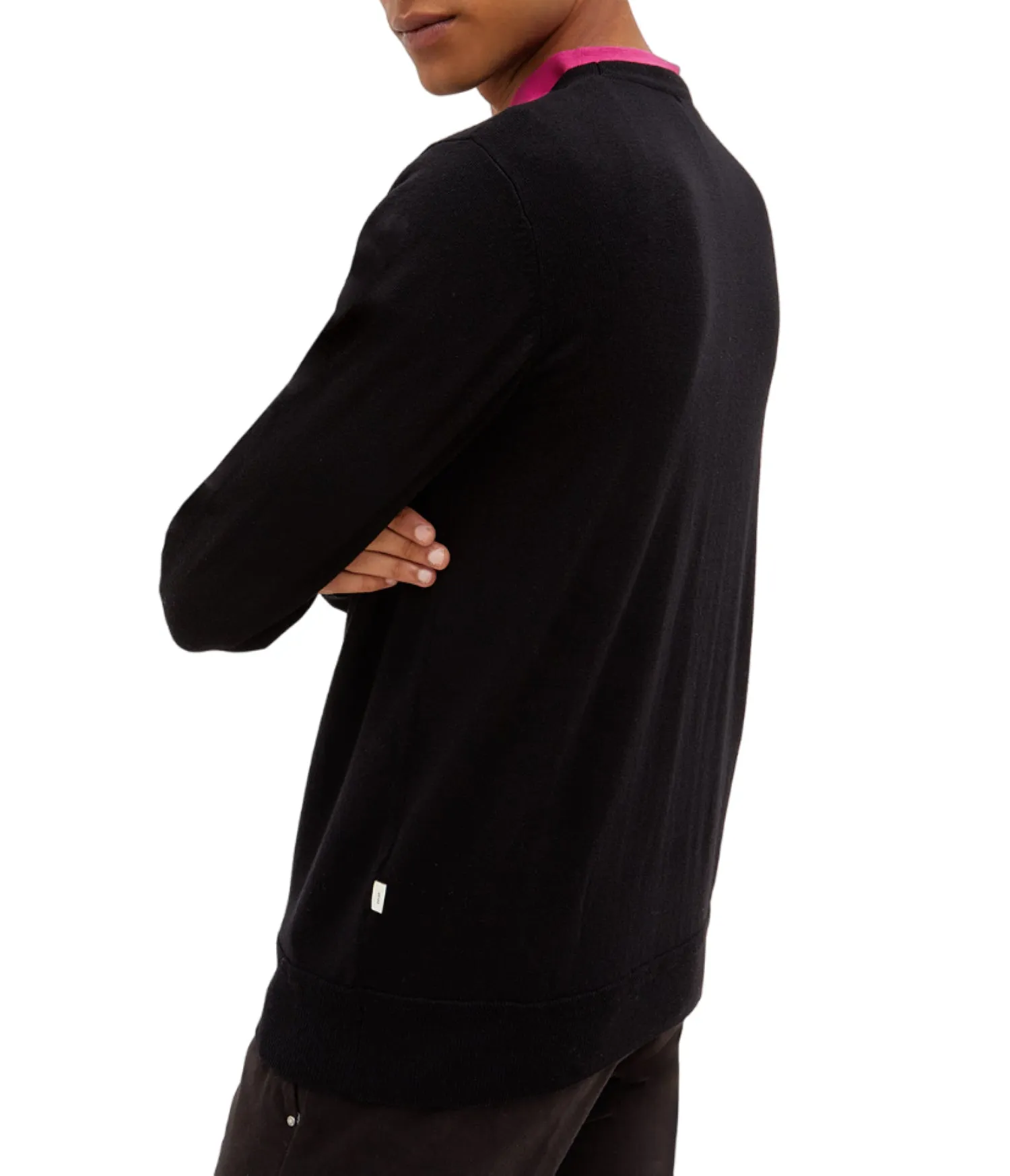 Liu Jo maglione basic in fresco lana nero