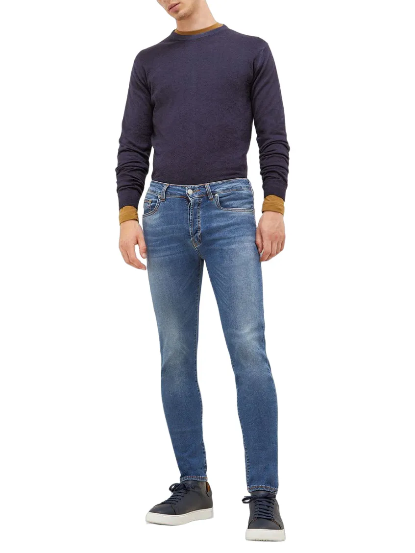 Liu Jo maglione girocollo in lana blu