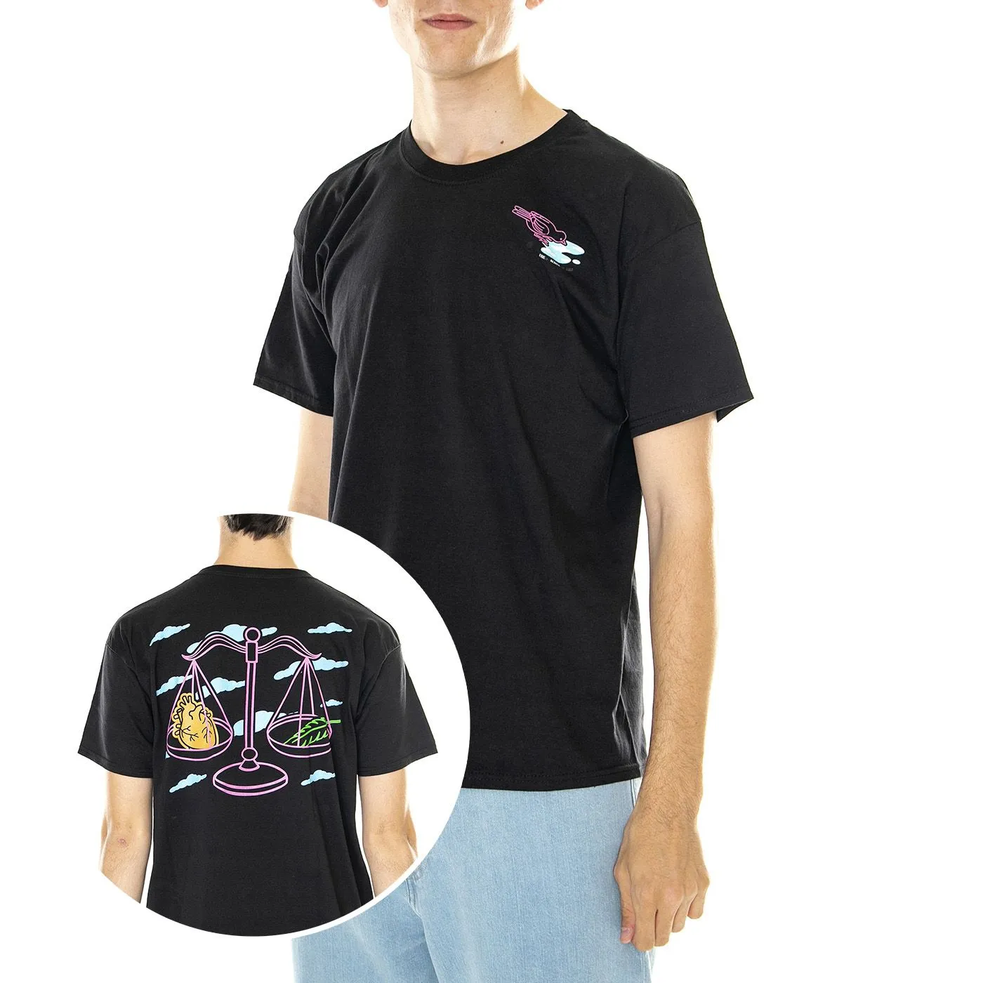 LONDON STORE M' Erk14 For London 01 Black - Maglietta Girocollo Uomo Nera    