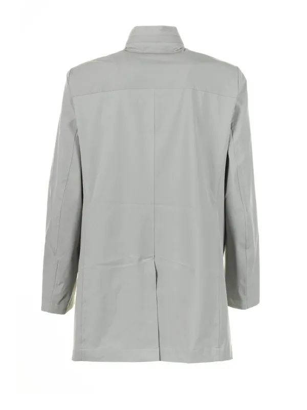 Long ice trench coat with buttons
