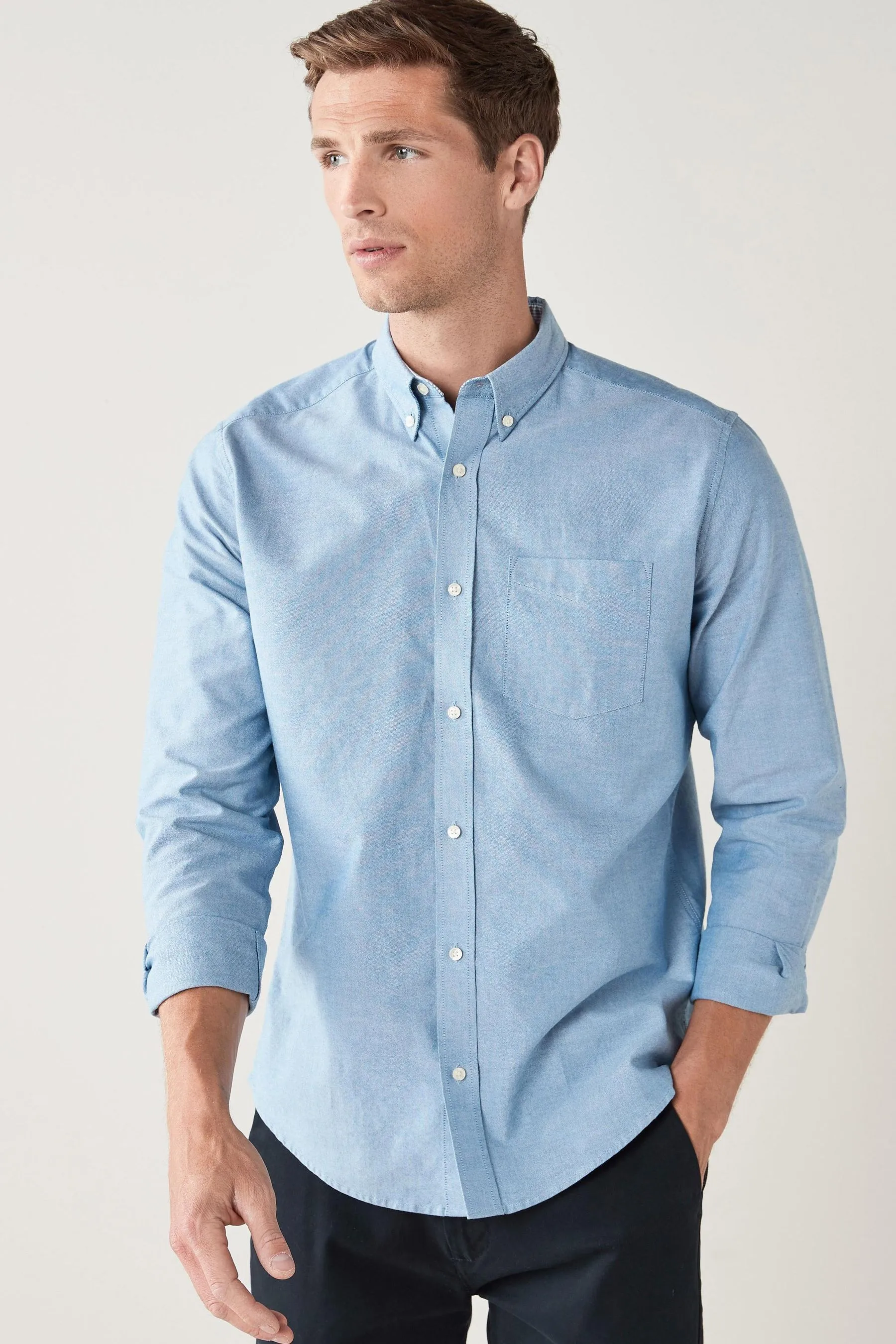Long Sleeve Oxford 100% Cotton Shirt    