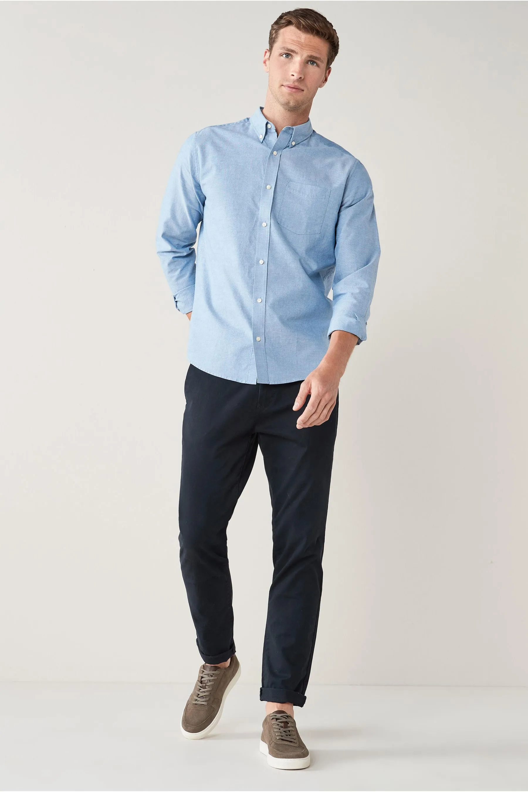 Long Sleeve Oxford 100% Cotton Shirt    