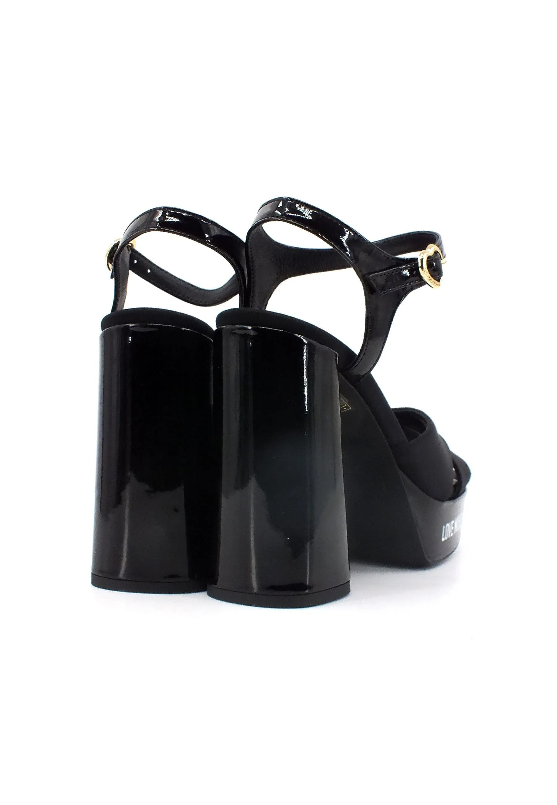 LOVE MOSCHINO Sandalo Tacco Grosso Donna Nero JA1605CG1GIM100A