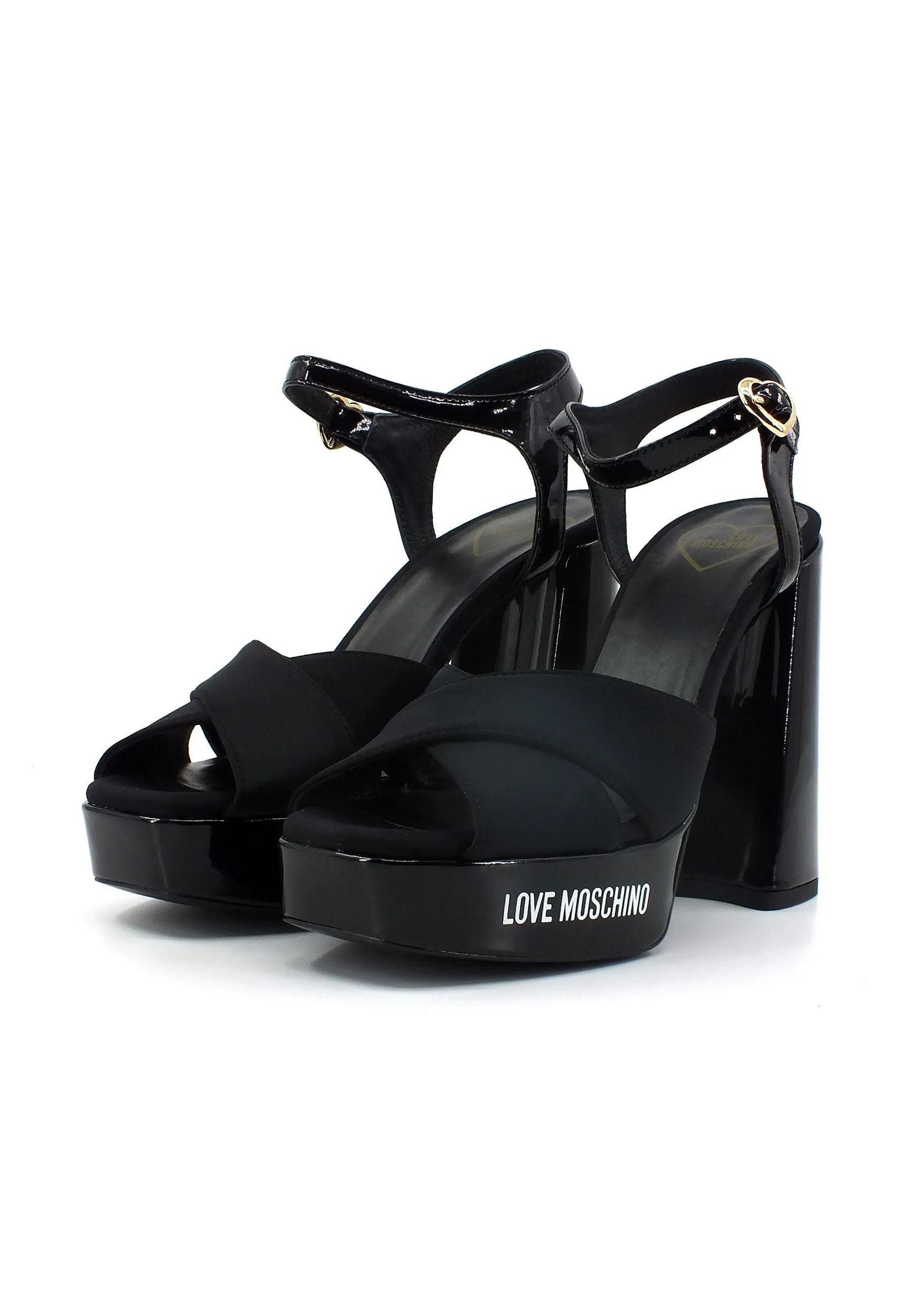 LOVE MOSCHINO Sandalo Tacco Grosso Donna Nero JA1605CG1GIM100A