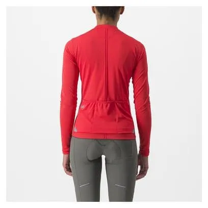 Maglia a manica lunga Castelli Anima 4 Donna Rosso