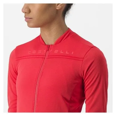 Maglia a manica lunga Castelli Anima 4 Donna Rosso