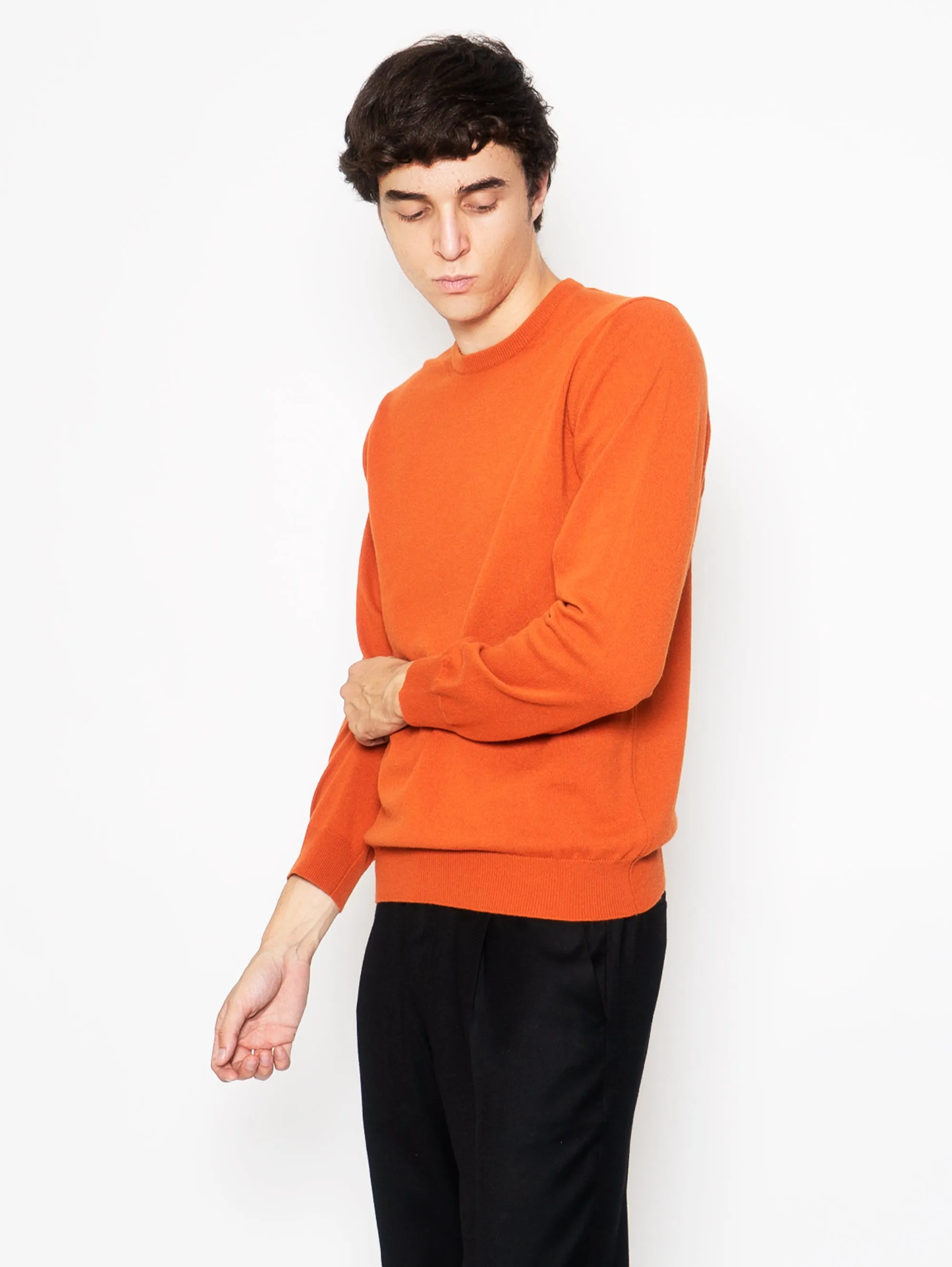Maglia Girocollo in Cashmere Agrume