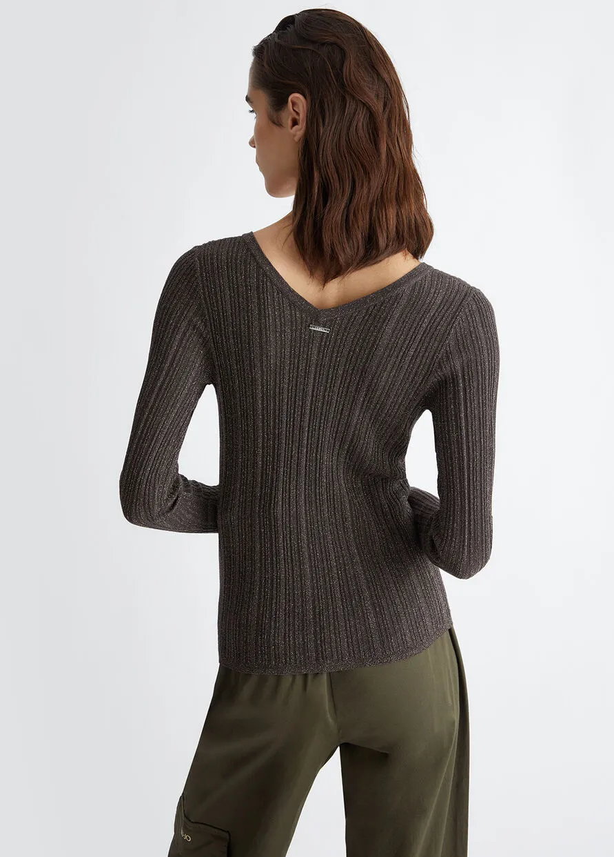 Maglia lurex Oliva e Gold LiuJo