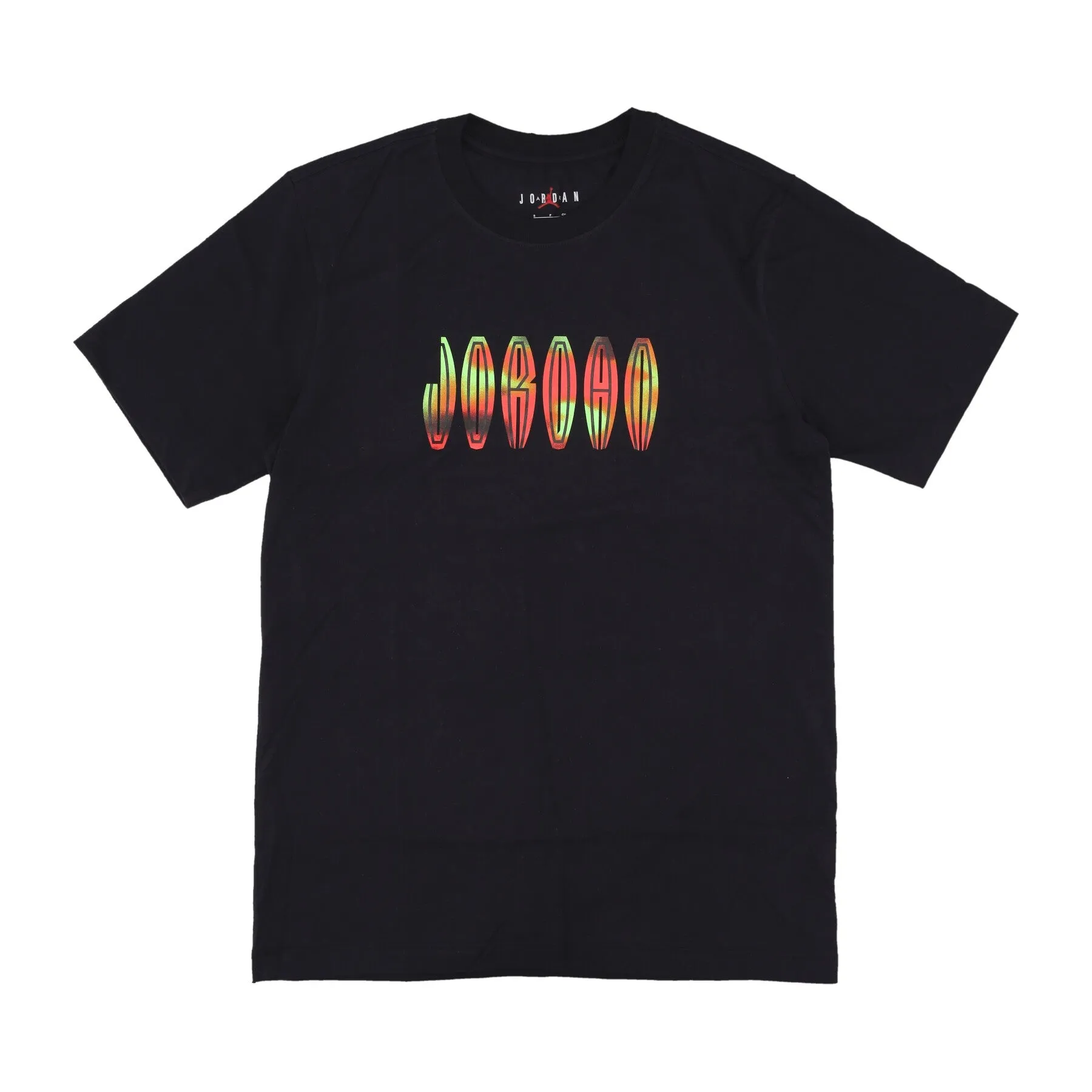 Maglietta Uomo Flight Mvp Wordmark Tee Black/infrared 23/canyon Gold/sail