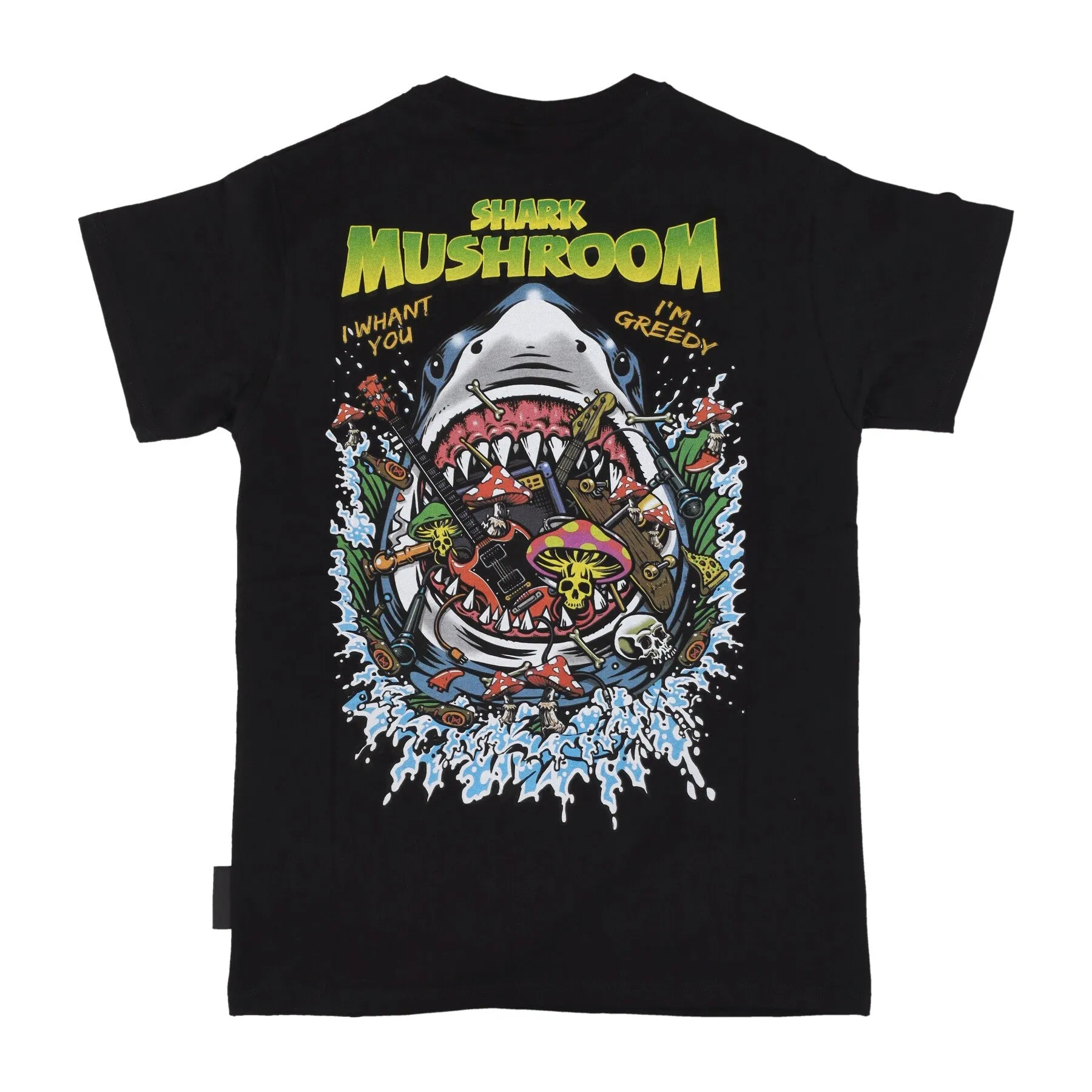 Maglietta Uomo Shark Mushroom Tee Black