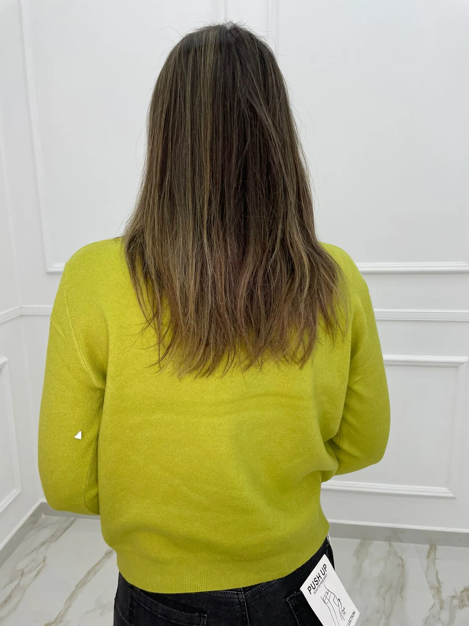 Maglione giro collo con scritta J'aime
