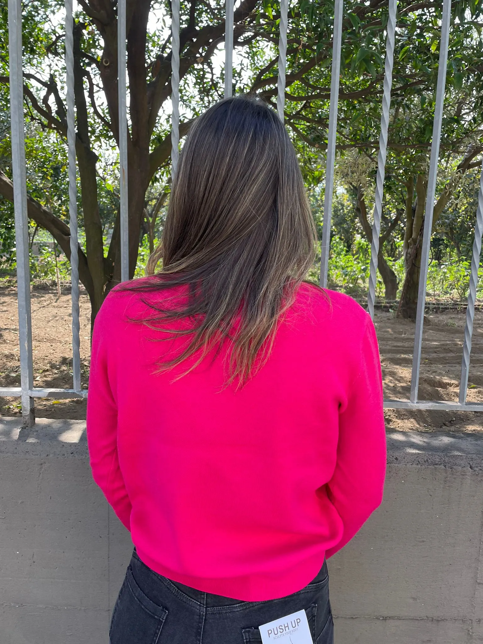 Maglione giro collo con scritta J'aime