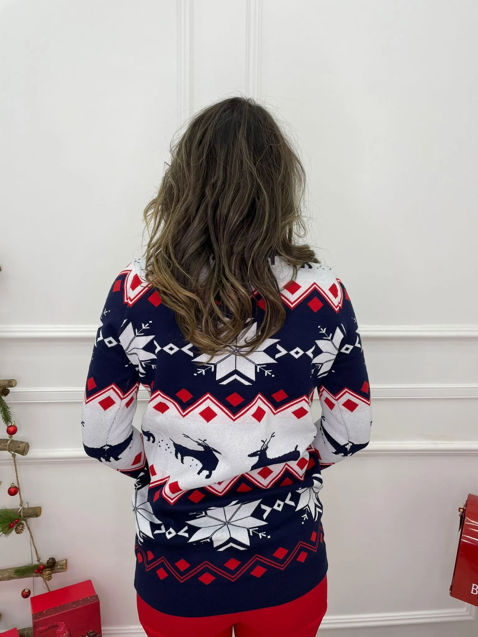 Maglione natalizio con renne